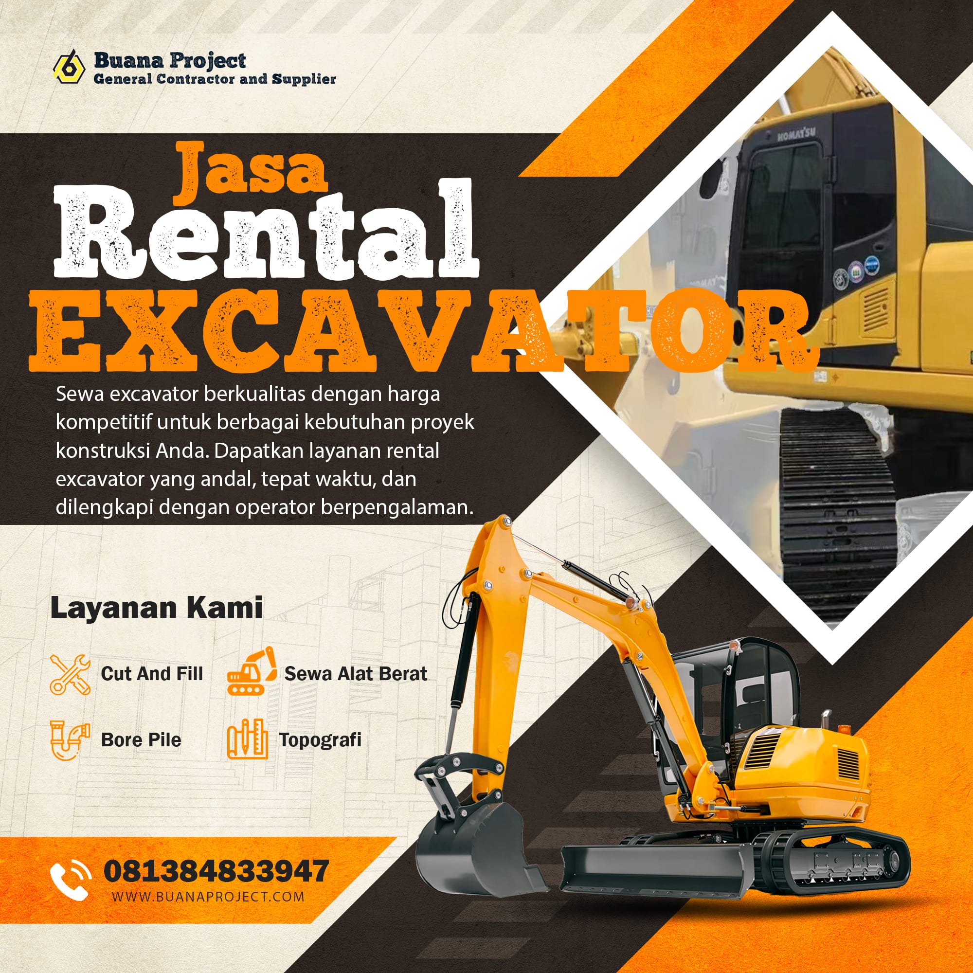 posting buana project harga sewa excavator