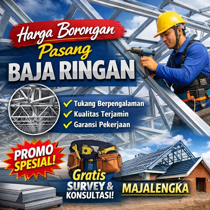 Harga Borongan Pasang Baja Ringan Majalengka Per Meter 2026