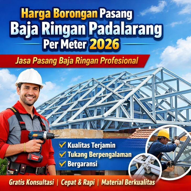 Harga Borongan Pasang Baja Ringan Padalarang Per Meter 2026 – Jasa Pasang Baja Ringan Murah
