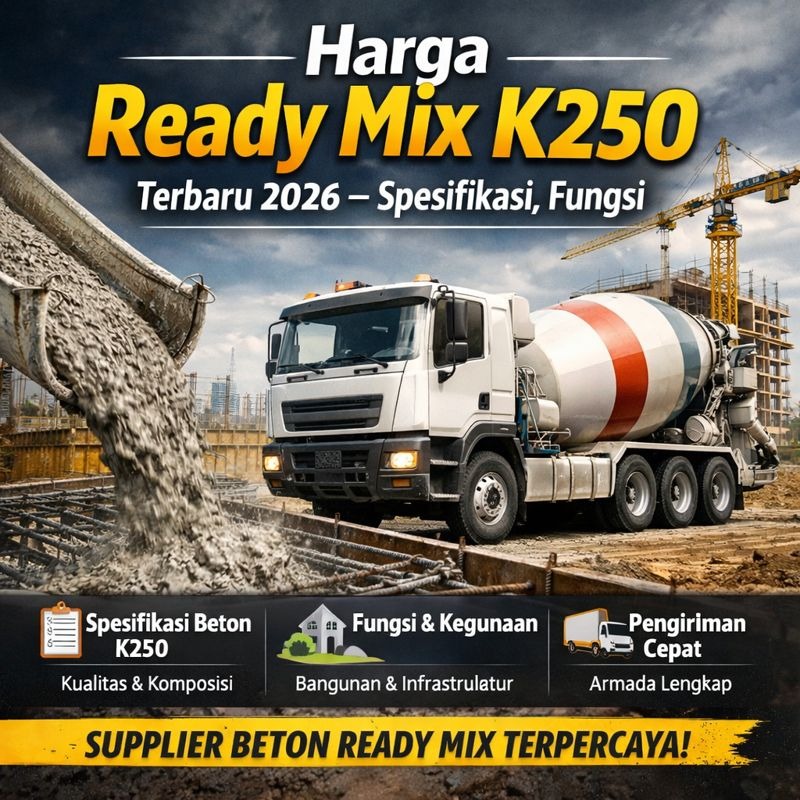 Harga Ready Mix K250 Terbaru 2026 – Spesifikasi & Fungsi