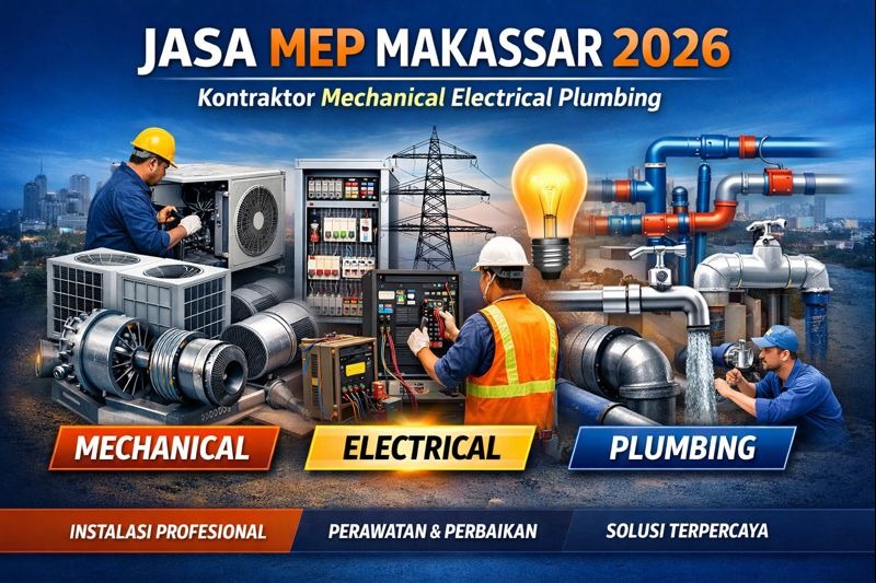 Jasa MEP Makassar 2026 – Kontraktor Mechanical Electrical Plumbing Profesional & Terpercaya