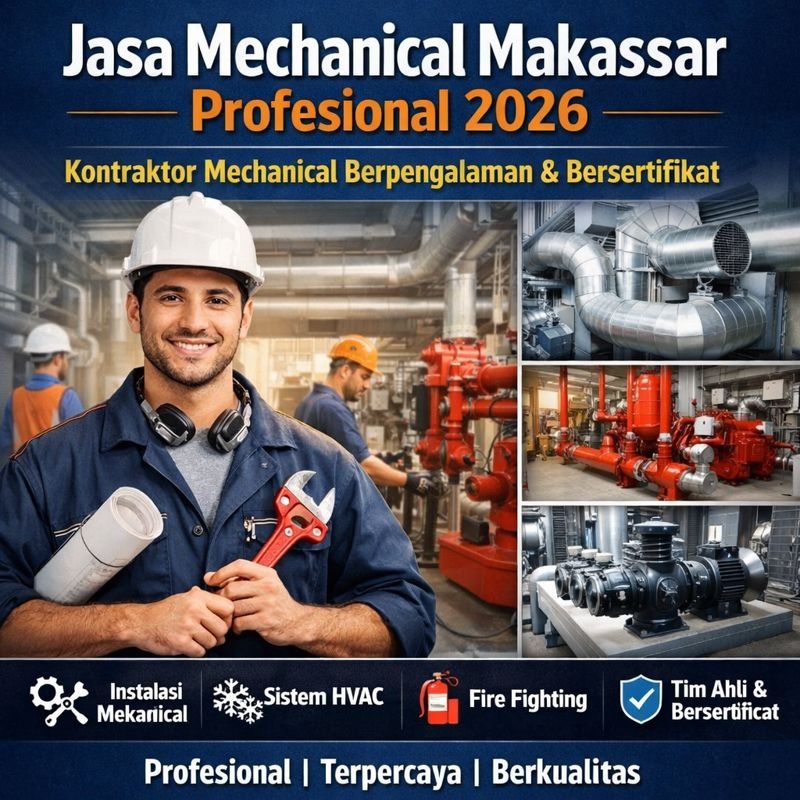 Jasa Mechanical Makassar Profesional 2026 – Kontraktor Mechanical Berpengalaman & Bersertifikat