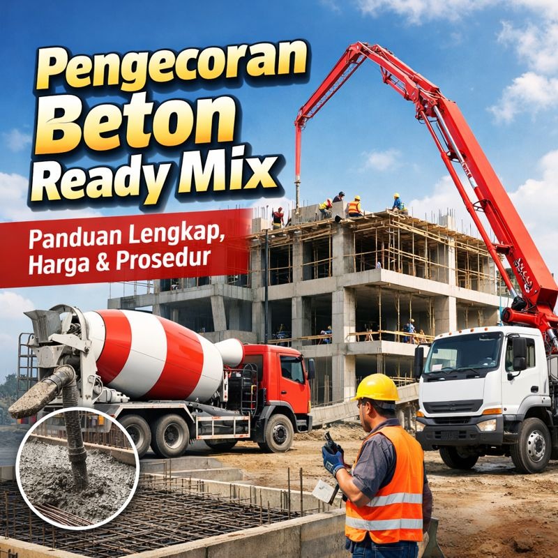 Pengecoran Beton Ready Mix – Panduan Lengkap, Harga & Metode