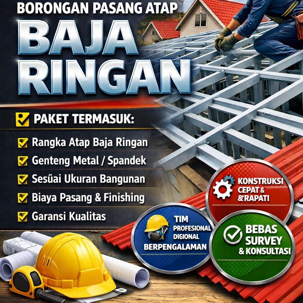 Harga Borongan Pasang Baja Ringan Per Meter