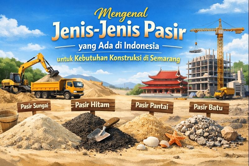 Mengenal Jenis-Jenis Pasir yang Ada di Indonesia untuk Kebutuhan Konstruksi di Semarang