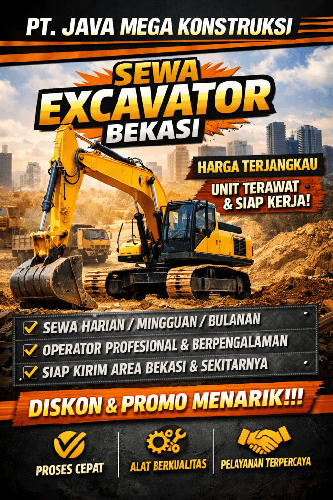 Harga Sewa Excavator Bekasi