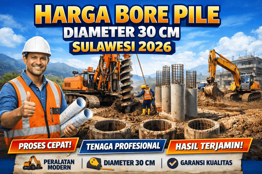 Harga Bore Pile Diameter 30 Cm Sulawesi