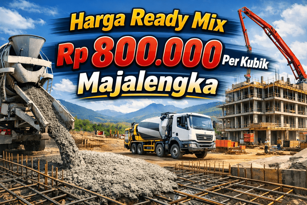 Harga Ready Mix Rp 800.000 Per Kubik Majalengka