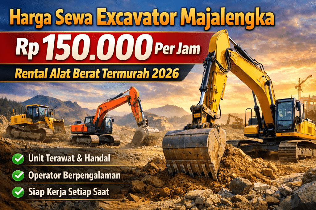 Harga Sewa Excavator Majalengka Rp 150.000 Per Jam