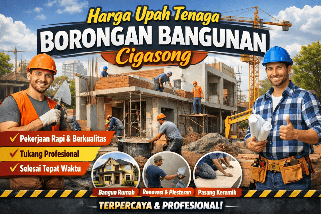 Harga Upah Tenaga Borongan Bangunan Cigasong