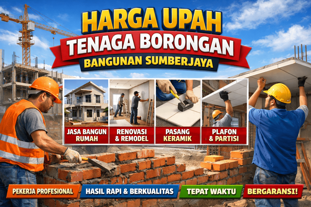 Harga Upah Tenaga Borongan Bangunan Sumberjaya