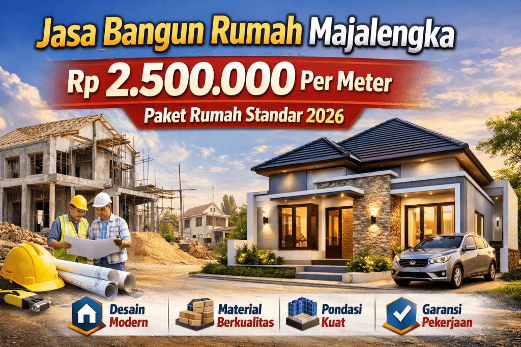 Jasa Bangun Rumah Majalengka Rp 2.500.000 Per Meter