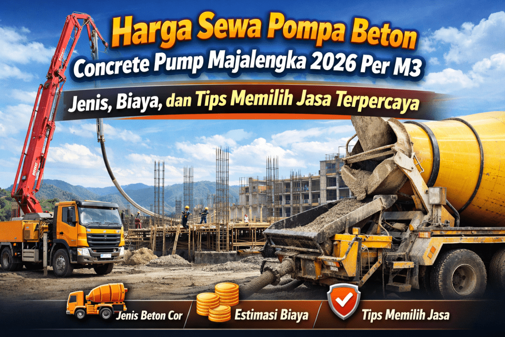 Harga Sewa Pompa Beton Concrete Pump Majalengka