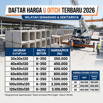 harga u ditch batang 2026